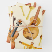 Muziekpatroon Inpakpapier Vel (In situ)