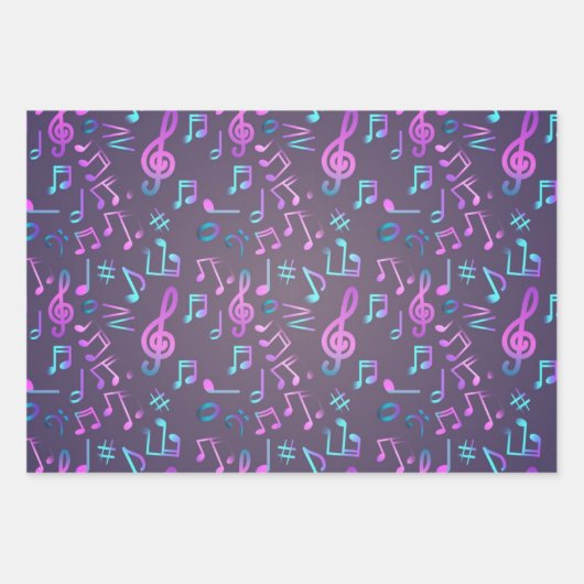 Muziekpatroon Inpakpapier Vel (Voorkant)