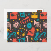 Muziekpatroon - Instrumenten Briefkaart (Voorkant / Achterkant)