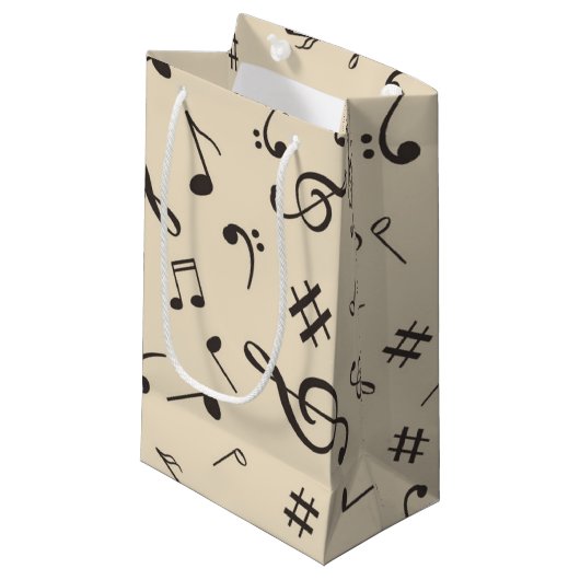 Muziekpatroon Klein Cadeauzakje (Voorkant Gekanteld)