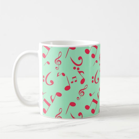 Muziekpatroon Koffiemok (Links)
