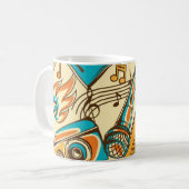 Muziekpatroon Koffiemok (Voorkant links)