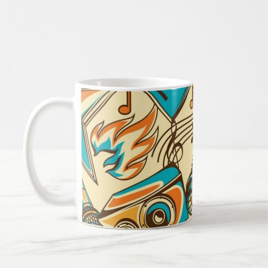 Muziekpatroon Koffiemok (Links)