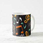 Muziekpatroon Koffiemok (Voorkant rechts)