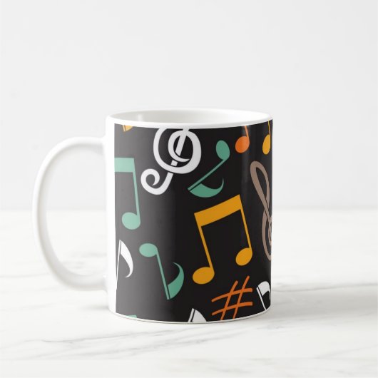 Muziekpatroon Koffiemok (Links)