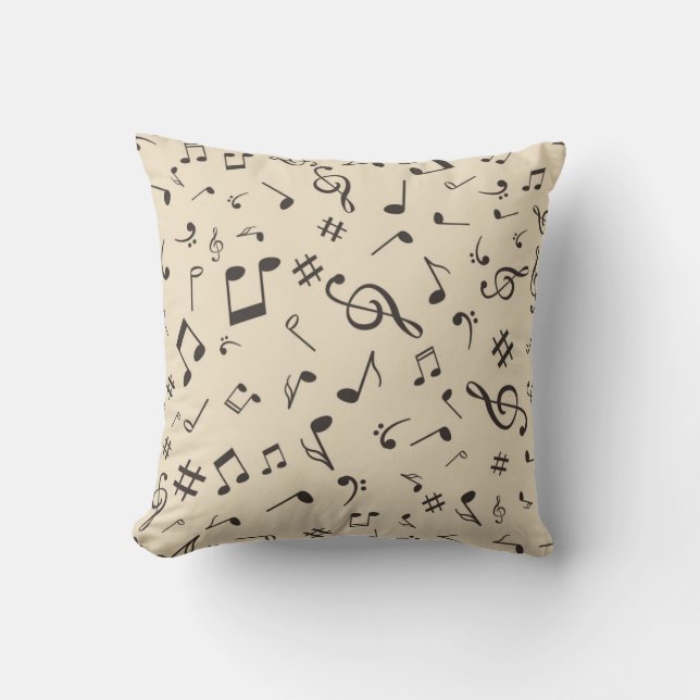 Muziekpatroon Kussen (Voorkant)