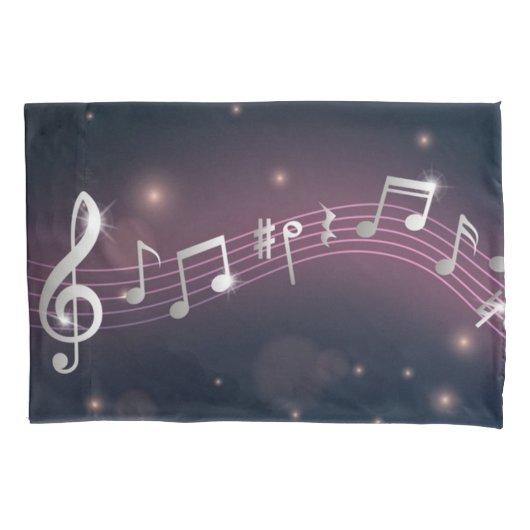 Muziekpatroon Kussensloop (Voorkant)