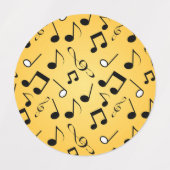 Muziekpatroon Labels (Design 1)