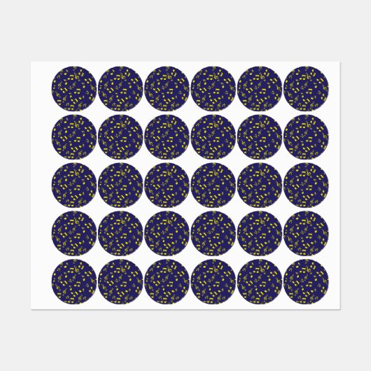 Muziekpatroon Labels (Vel)