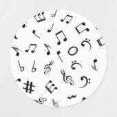 Muziekpatroon Labels (Design 2)