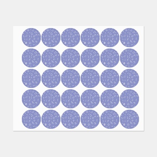 Muziekpatroon Labels (Vel)
