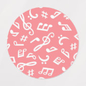 Muziekpatroon Labels (Design 2)