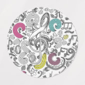 Muziekpatroon Labels (Design 1)