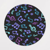 Muziekpatroon Labels (Design 2)