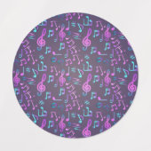 Muziekpatroon Labels (Design 2)