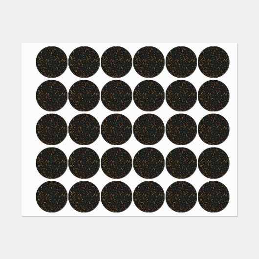 Muziekpatroon Labels (Vel)