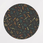Muziekpatroon Labels (Design 1)