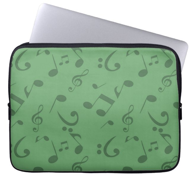 Muziekpatroon Laptop Sleeve (Voorkant)