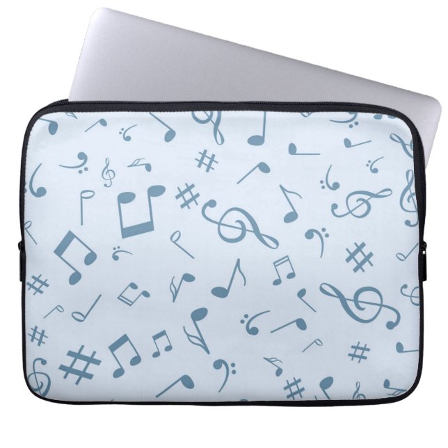 Muziekpatroon Laptop Sleeve (Voorkant)
