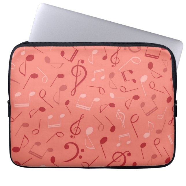 Muziekpatroon Laptop Sleeve (Voorkant)