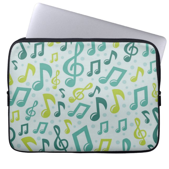 Muziekpatroon Laptop Sleeve (Voorkant)