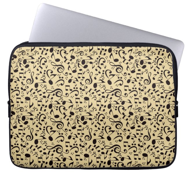 Muziekpatroon Laptop Sleeve (Voorkant)