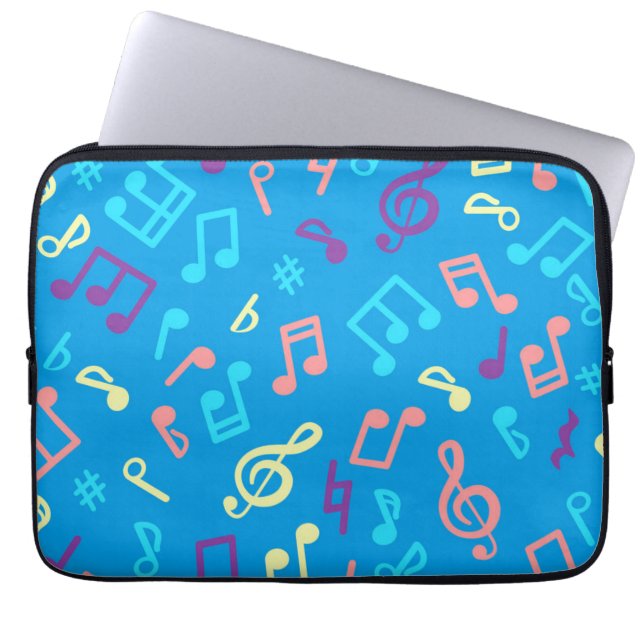 Muziekpatroon Laptop Sleeve (Voorkant)