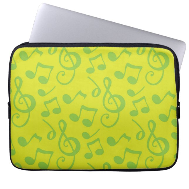 Muziekpatroon Laptop Sleeve (Voorkant)