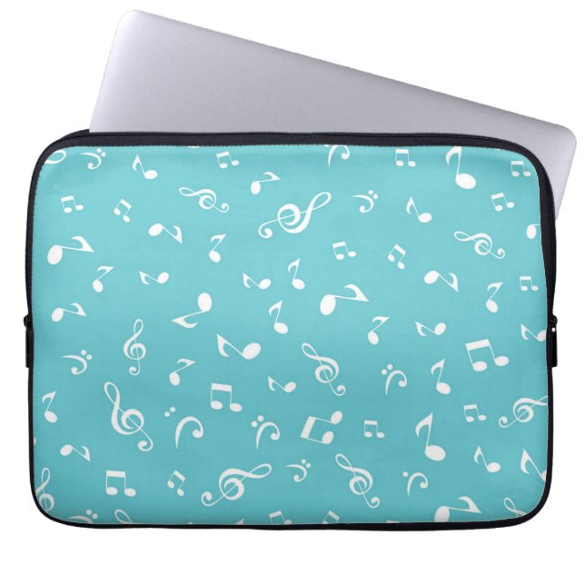 Muziekpatroon Laptop Sleeve (Voorkant)