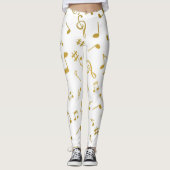 Muziekpatroon Leggings (Voorkant)