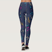 Muziekpatroon Leggings (Achterkant)