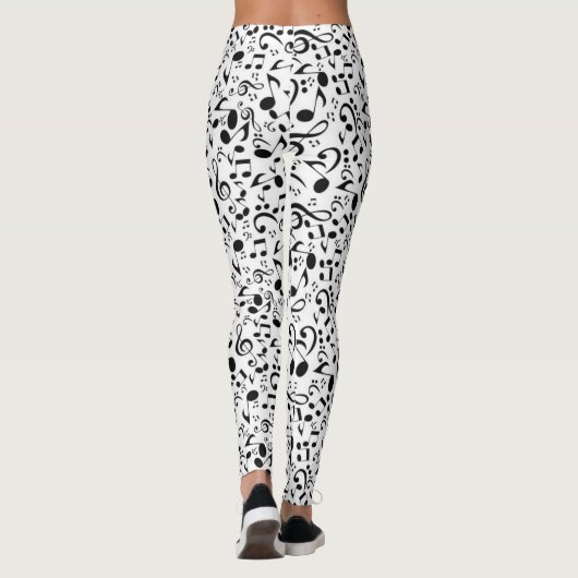 Muziekpatroon Leggings (Achterkant)