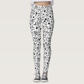 Muziekpatroon Leggings (Voorkant)
