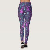 Muziekpatroon Leggings (Achterkant)