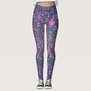Muziekpatroon Leggings