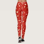 Muziekpatroon Leggings (Achterkant)