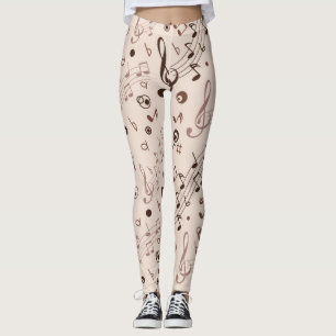 Muziekpatroon Leggings