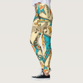 Muziekpatroon Leggings (Links)