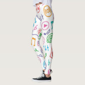 Muziekpatroon Leggings (Links)