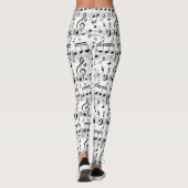 Muziekpatroon leggings (Achterkant)