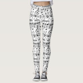Muziekpatroon leggings (Voorkant)