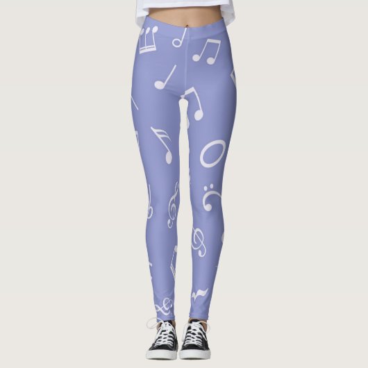 Muziekpatroon Leggings (Voorkant)