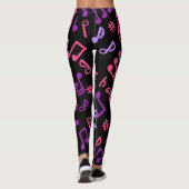 Muziekpatroon Leggings (Achterkant)