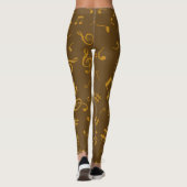 Muziekpatroon Leggings (Achterkant)