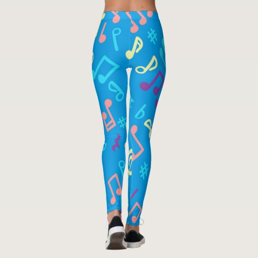 Muziekpatroon Leggings (Achterkant)