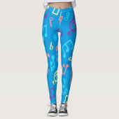 Muziekpatroon Leggings (Voorkant)