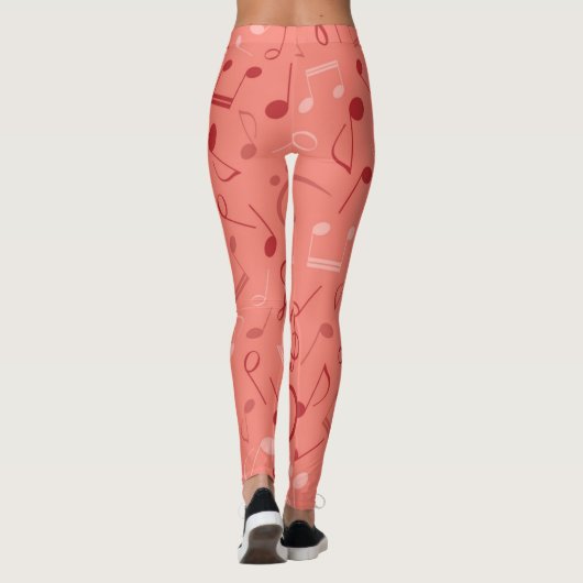 Muziekpatroon Leggings (Achterkant)