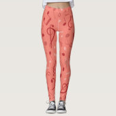 Muziekpatroon Leggings (Voorkant)