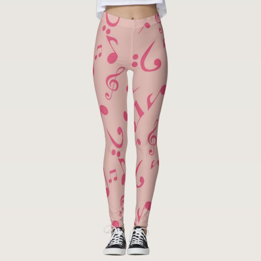 Muziekpatroon Leggings (Voorkant)