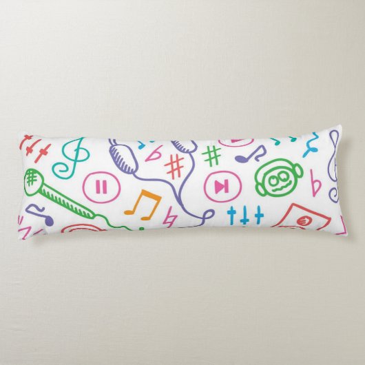 Muziekpatroon Lichaamskussen (Achterkant)